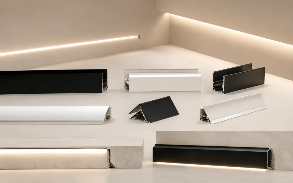 LED Linear Profiles LED linear profiles for skirting cove plaster in and architectural detail lighting