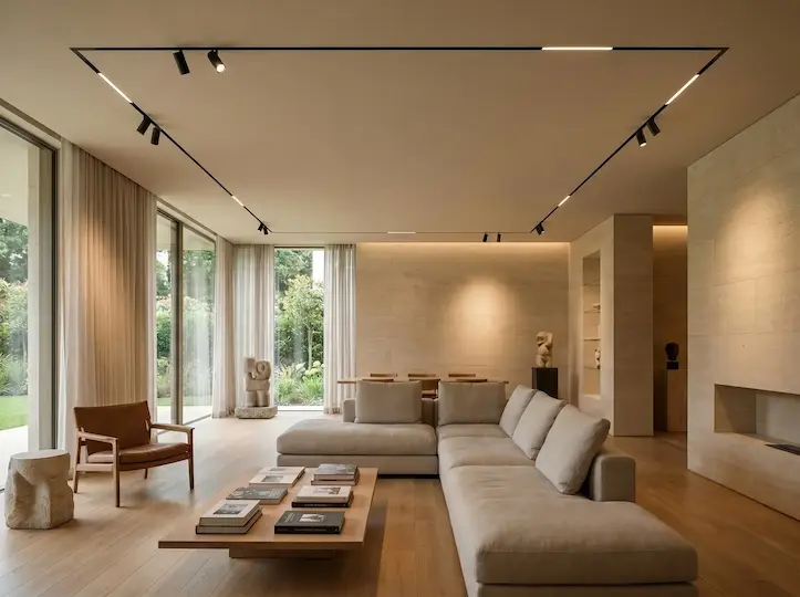 architectural lighting solutions for villas and luxury homes with 48V magnetic track lighting