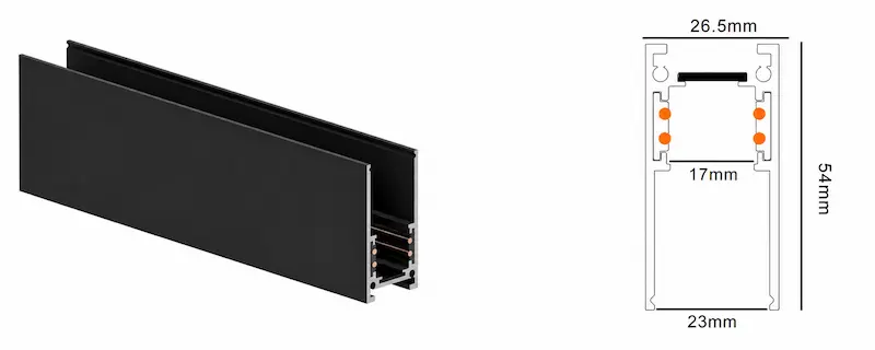 M20A magnetic track profile — Surface / Suspended